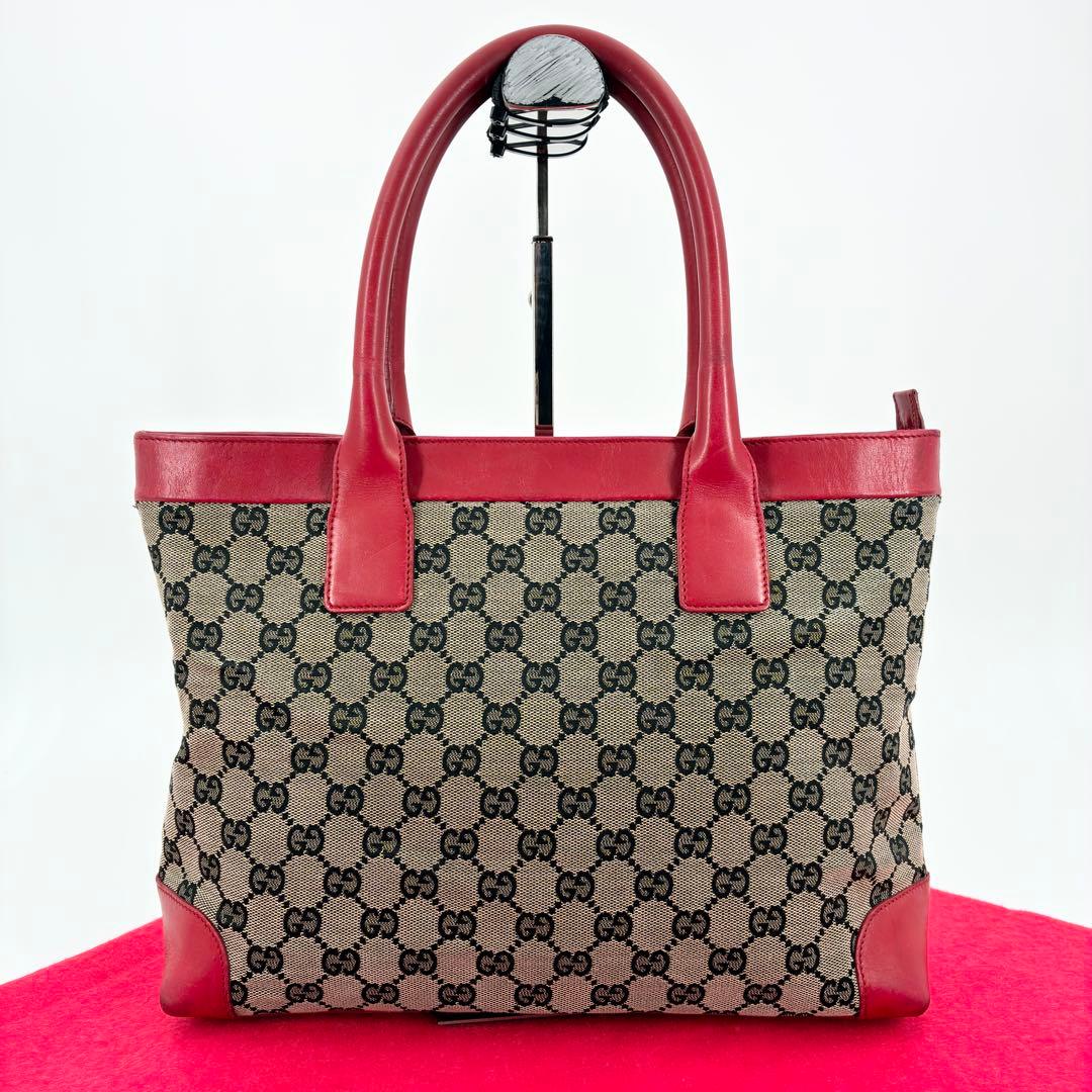 美品　GUCCI　グッチ　GGキャンバス　トートバッグ　ワンショルダー