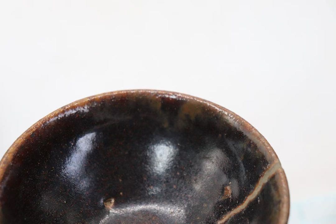 中国　黒釉天目茶碗 建窯　送料込み250330