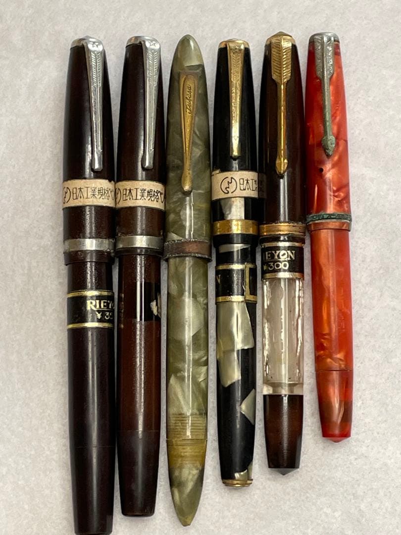 未使用品　古い万年筆×6点 RIEYON他　ジャンク品
