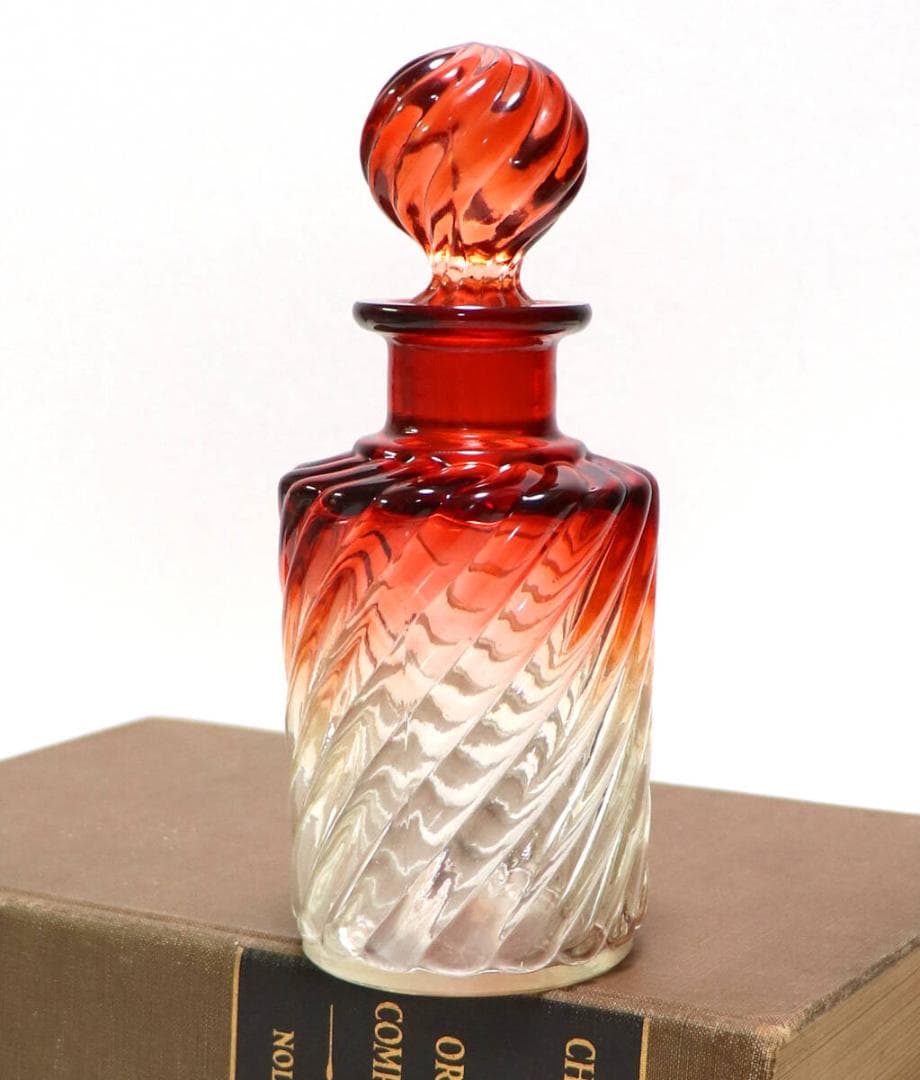 オールド・バカラ 稀少サイズ 16.5cm バンブー ローズ パフュームボトル