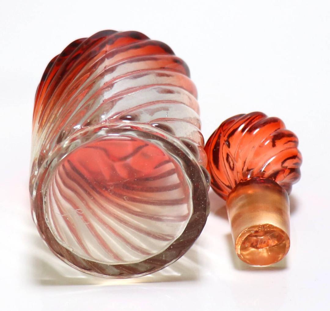 オールド・バカラ 稀少サイズ 16.5cm バンブー ローズ パフュームボトル