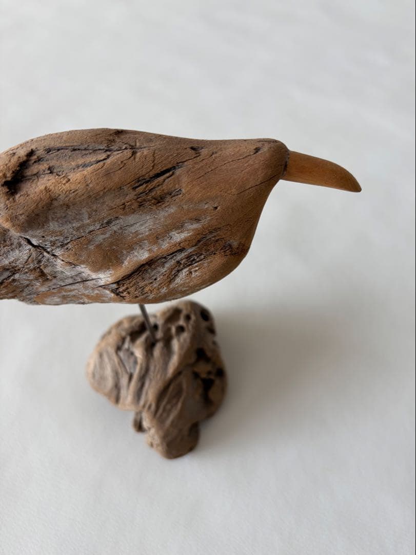 希少　針原修　流木の鳥　オブジェ　一点物　鳥　インテリア　置き物　置物　木