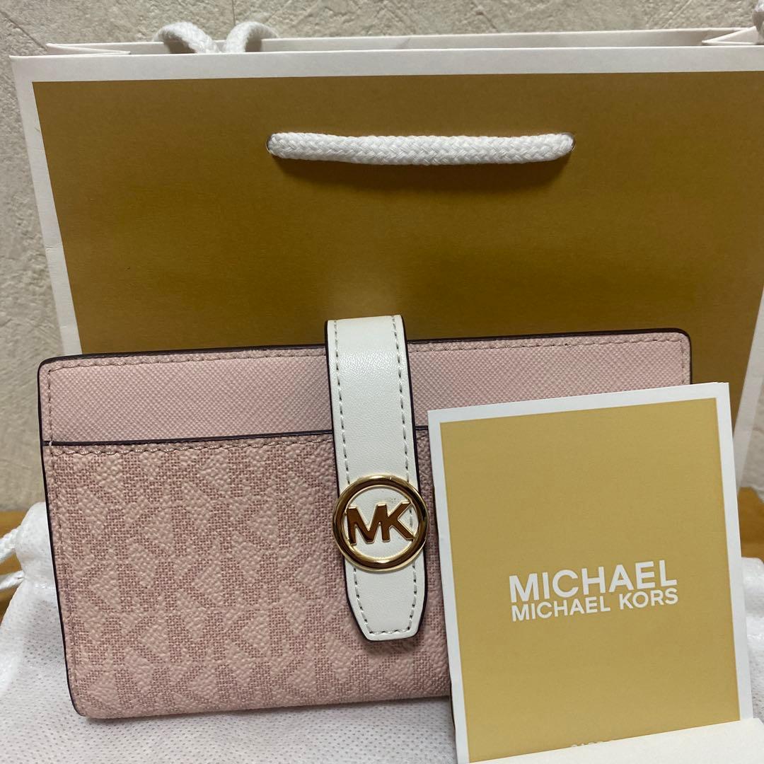 MICHAEL KORS ピンク 二つ折り財布