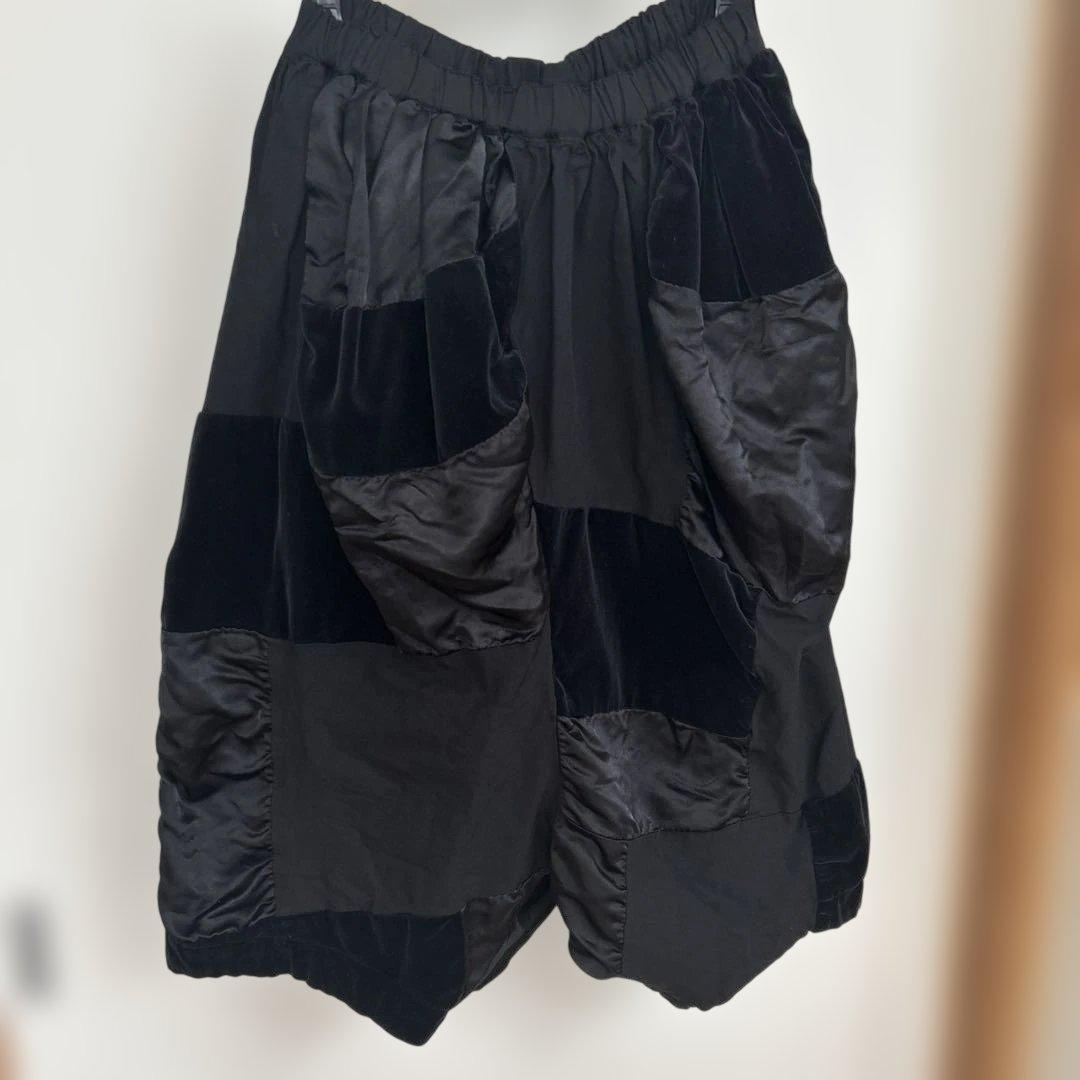 コムデギャルソン　ブラック サルエルパンツ パッチワーク