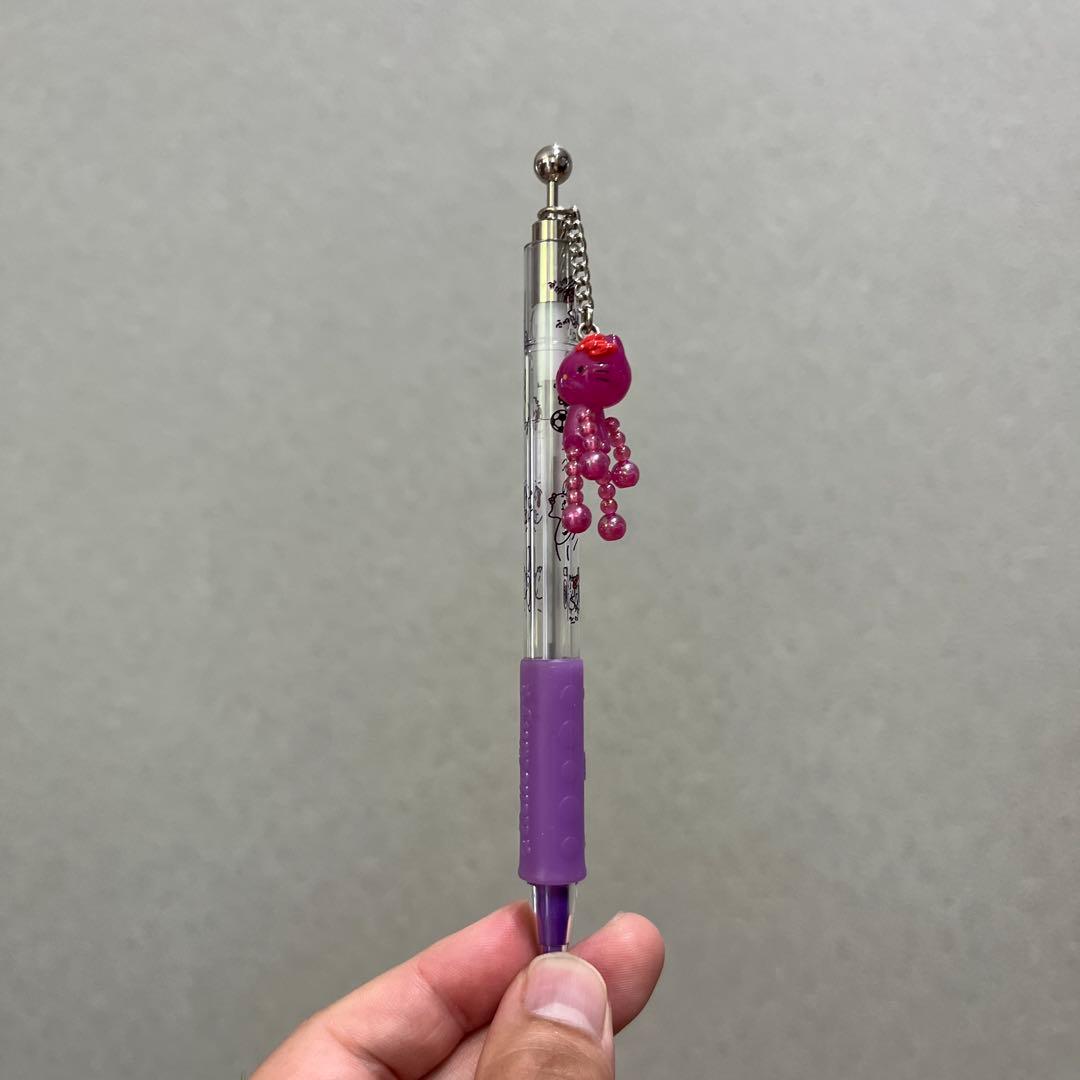 当時物　サンリオ　キティ　シャーペン　ビーズチャーム付き