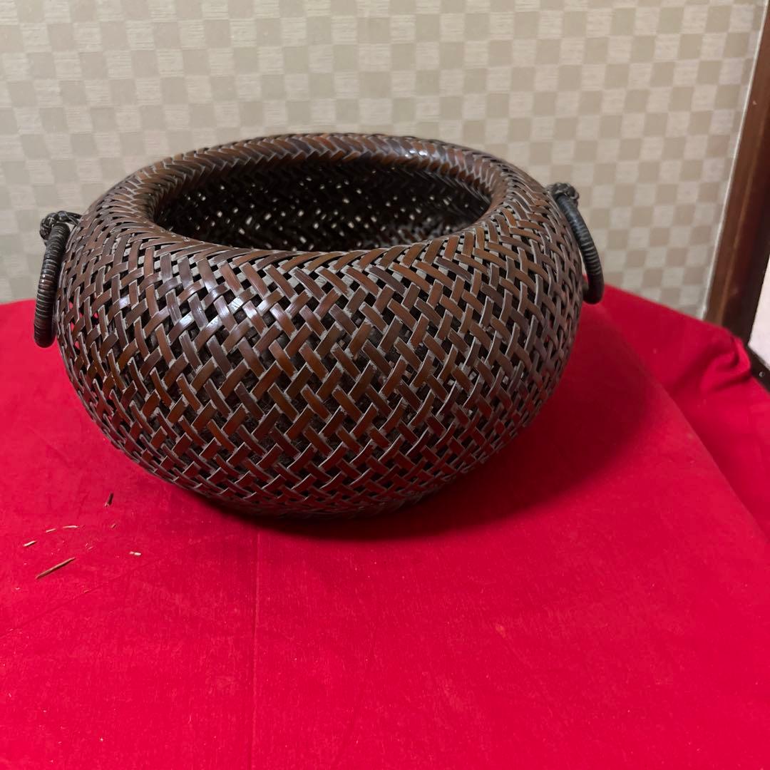 茶道具　花器　竹籠　七点まとめ