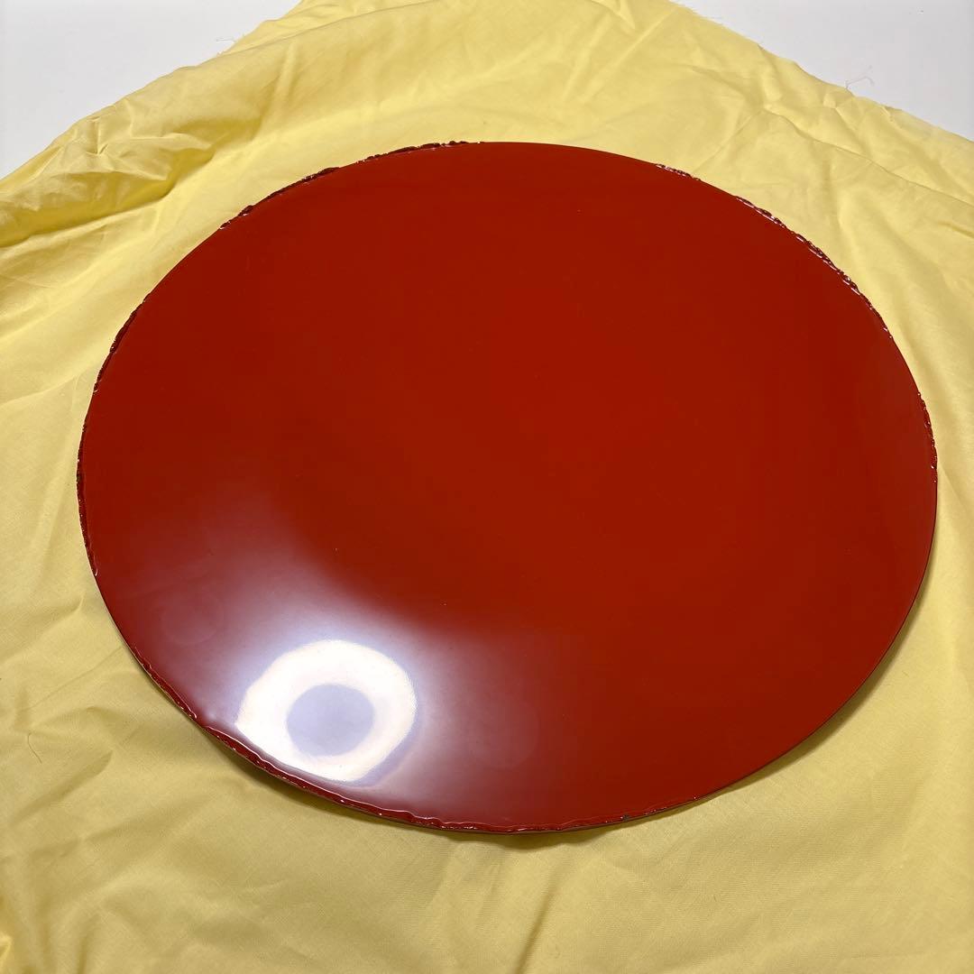 榎木啓　40cm 朱塗漆皿「暮色」