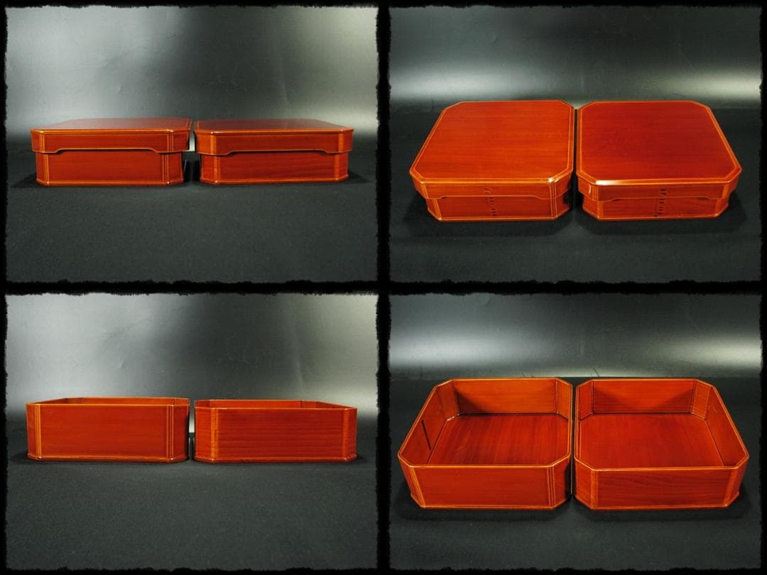 飛騨春慶塗 大徳寺 弁当箱 五客揃 縁高 大徳寺重 茶道具 懐石 菓子器f329