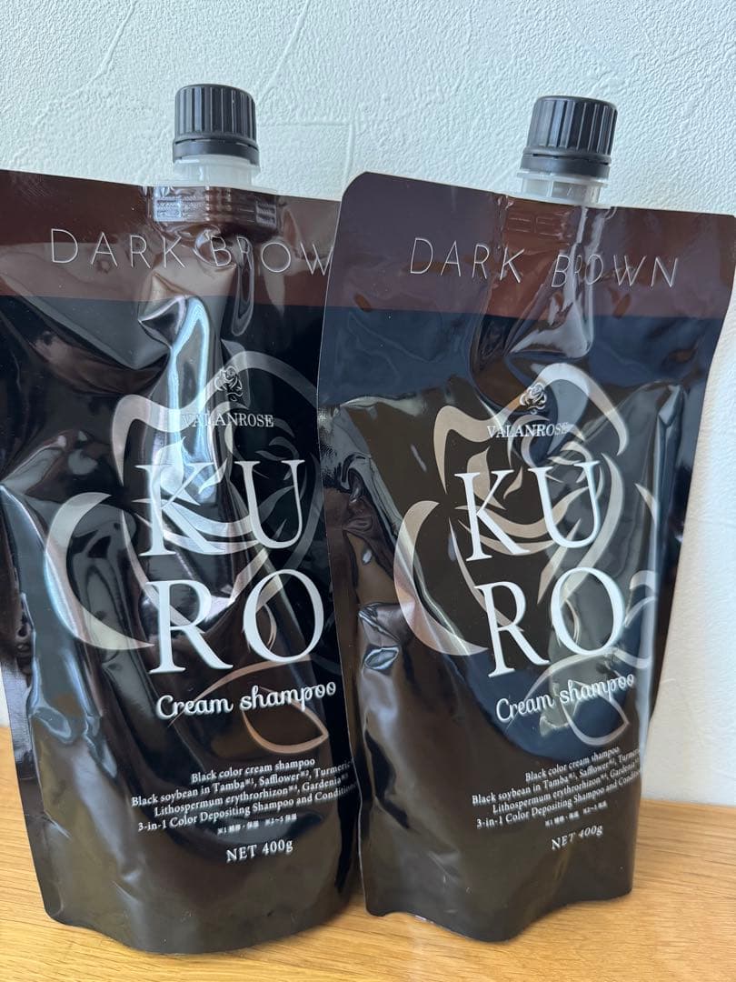 KURO クリームシャンプー ダークブラウン 400g 2個セット