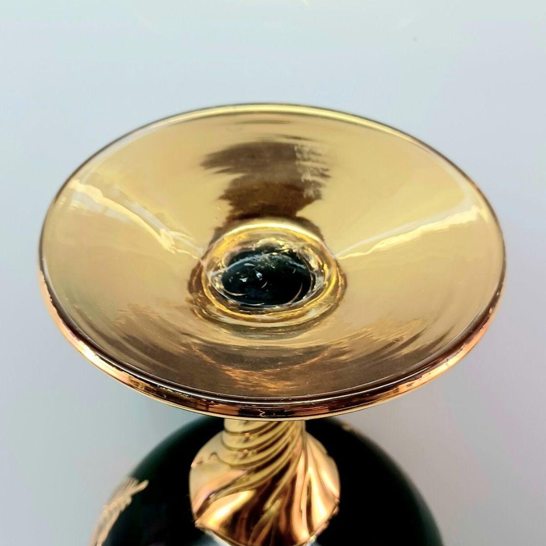 MURANO 特大 45.5㎝ ムラノ ハイエナメル ワイングラス 型 オブジェ