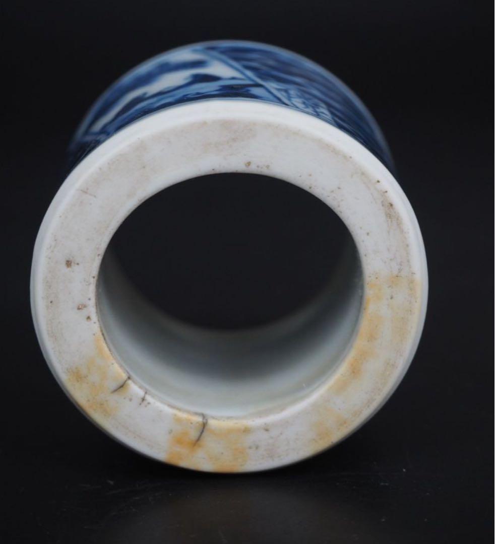 送料無料　紫翠窯　名工初代『西村徳泉』造 山水楼閣蓋置　煎茶道具