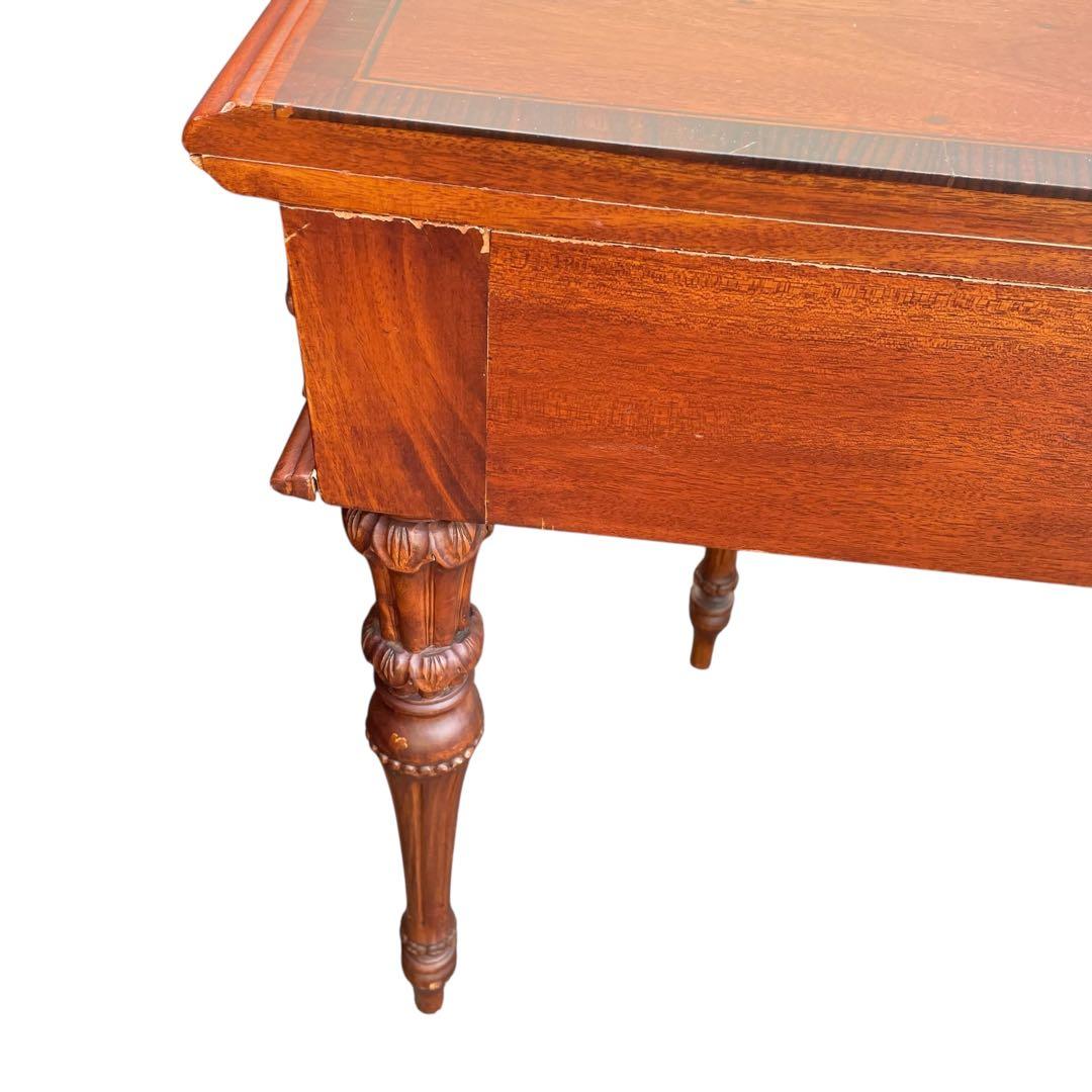 英国アンティーク コンソールテーブル　飾り台　花台　電話台 引き出し付き