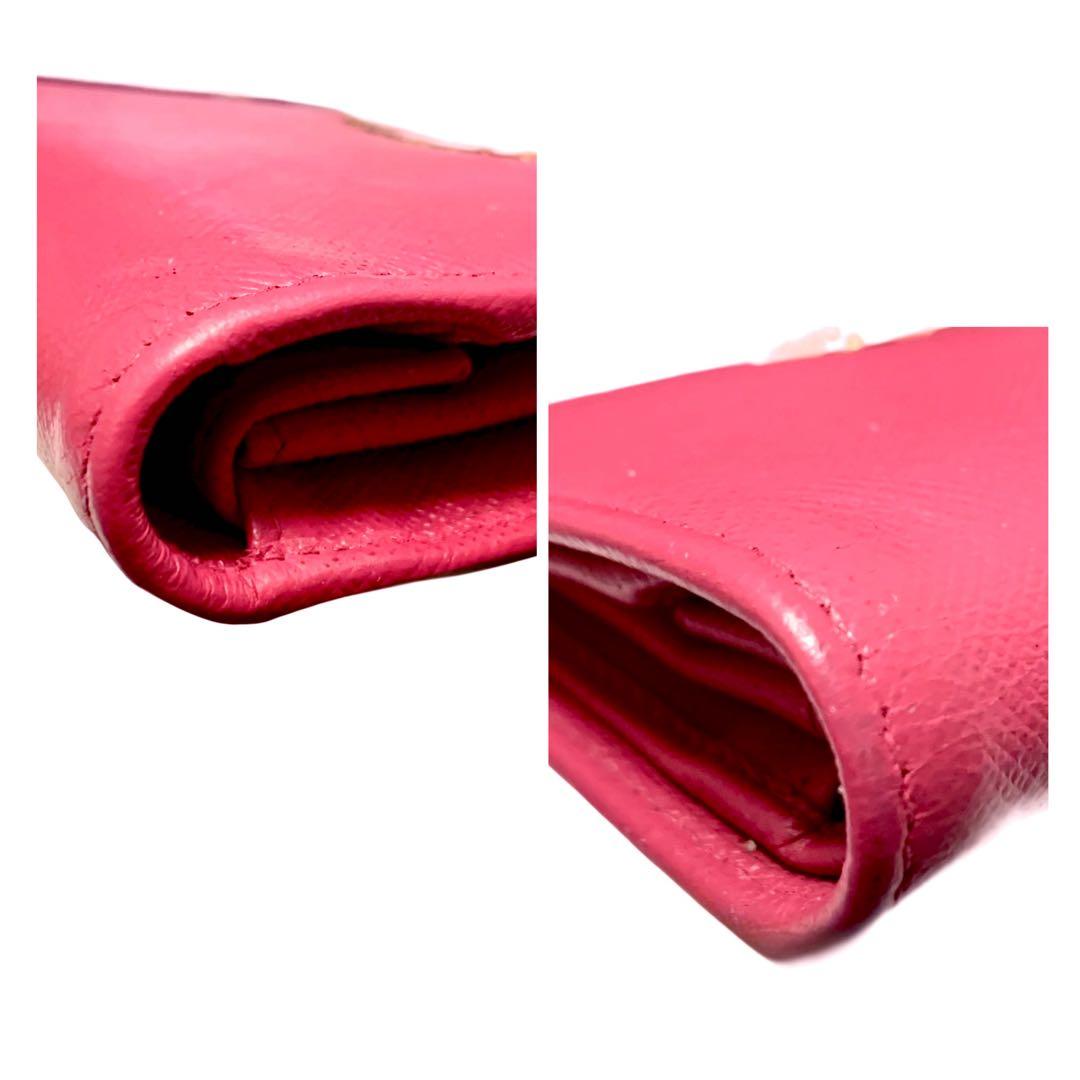 凛様PRADA プラダ　２つ折り財布　サフィアーノレザー　ピンク