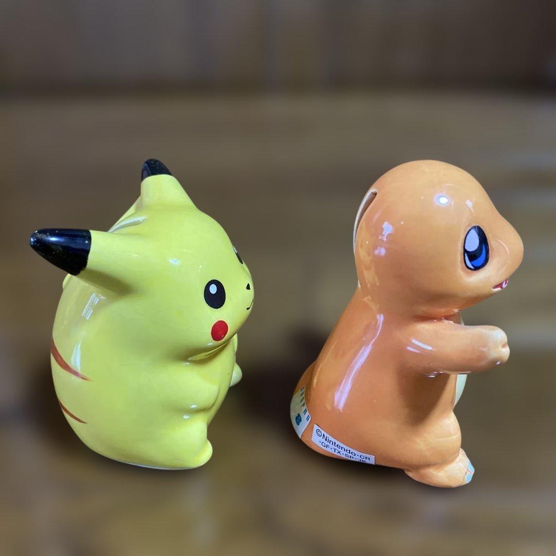 【陶器】ピカチュウ　ヒトカゲ　ゼニガメ　貯金箱　希少品　ポケモン　pokemon