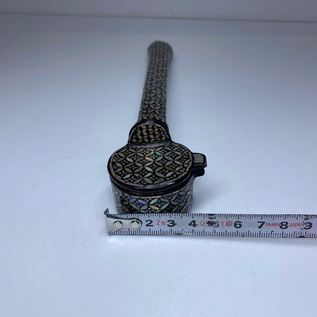 古銅　極上螺鈿　矢立　トコト　229g 東里7-0402☆2F