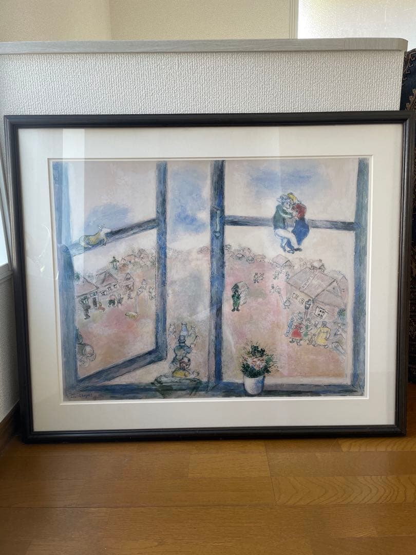 シャガール　大判ポスター　額装