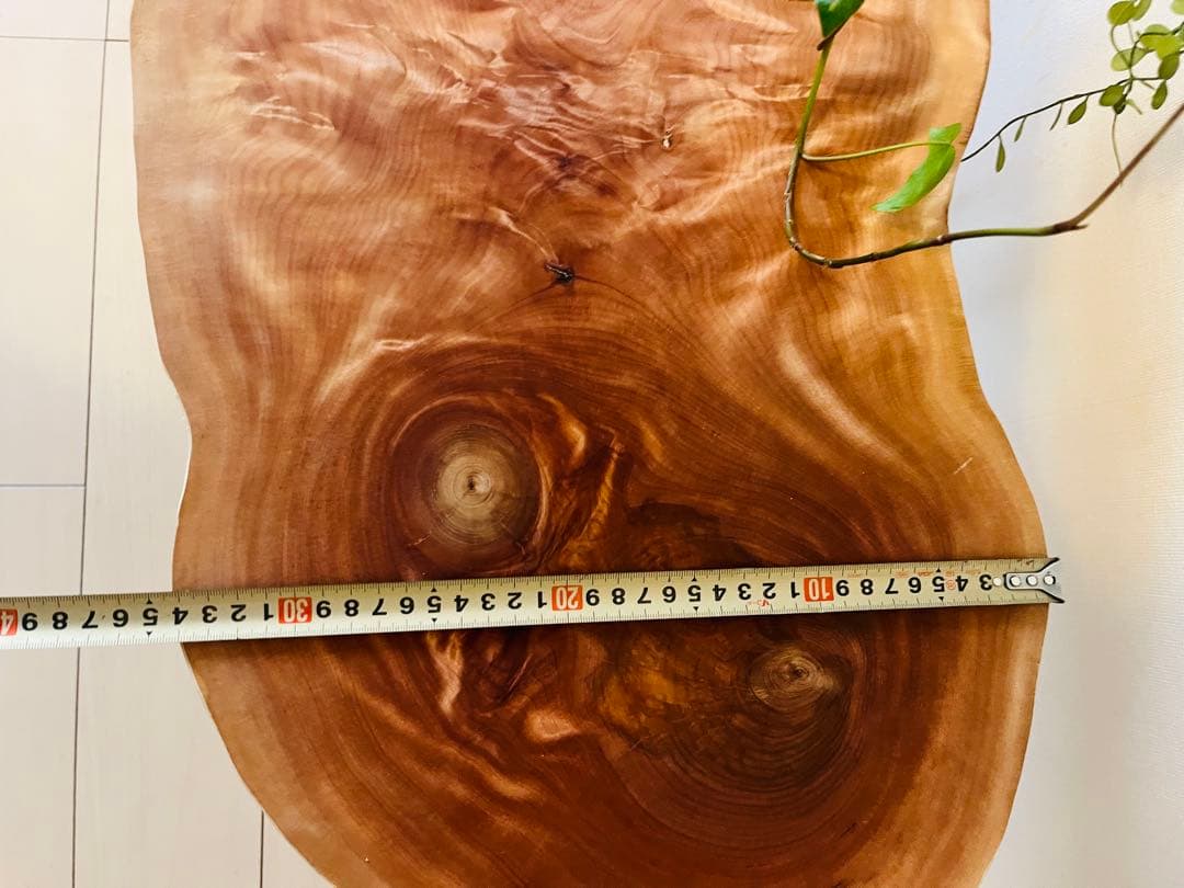 サイドテーブル　トチの木　栃　輪切りテーブル　アイアンテーブル