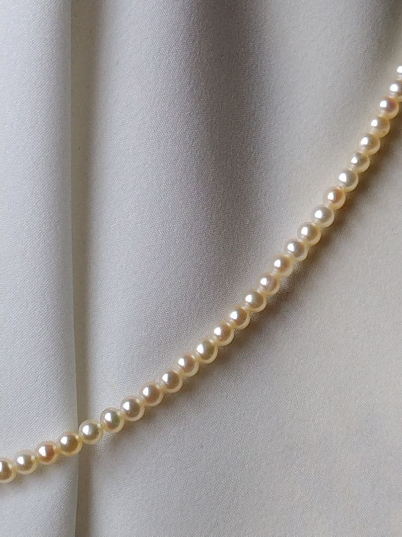 K18WG アコヤ真珠ベビーパールネックレス
