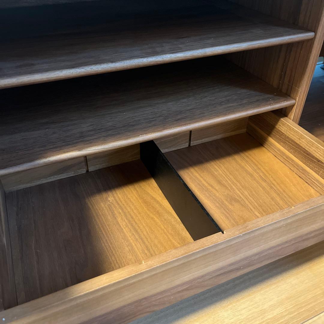 たのメル便　カリモク テレビボード　180 ソリッドアールボード　ウォールナット