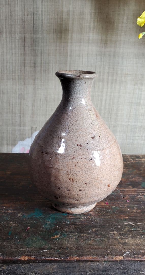 李朝 白磁 井戶酒瓶