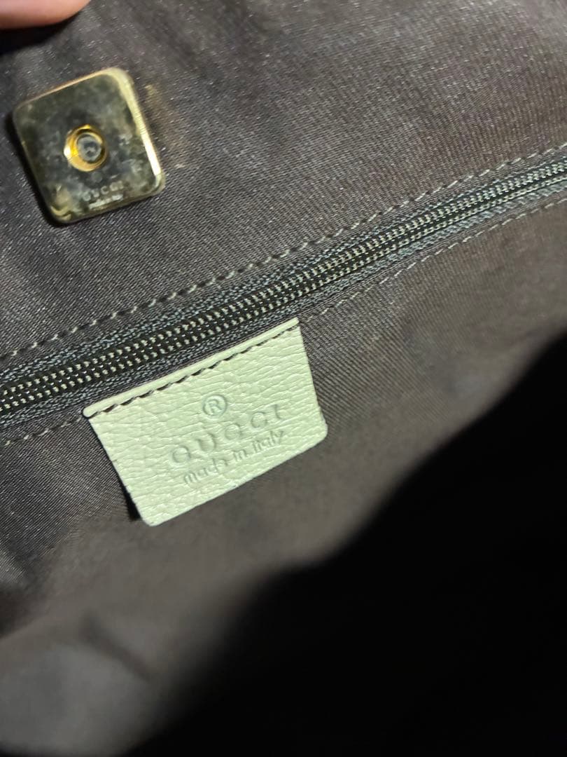 GUCCI GGパターン ハンドバッグ ベージュ/ホワイト