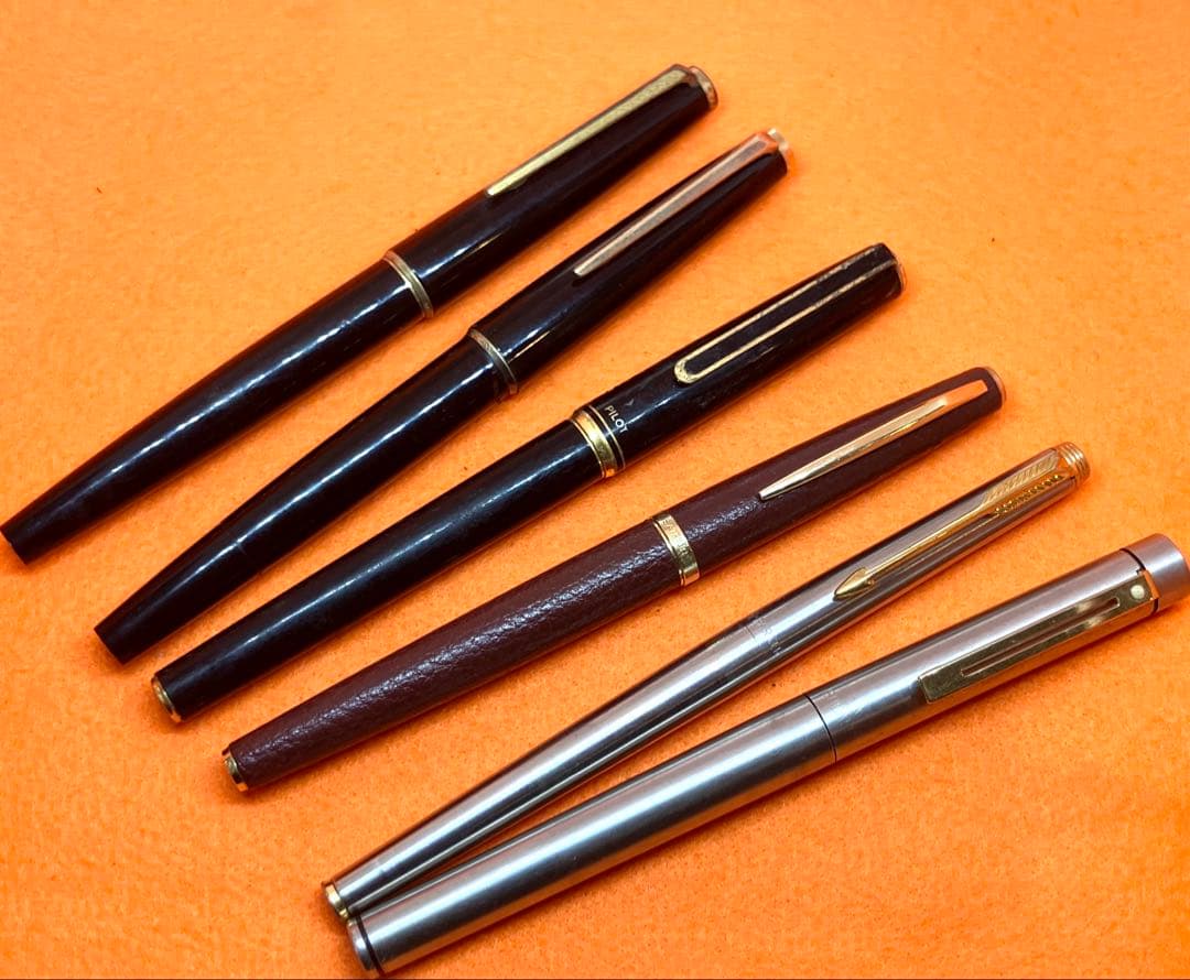 クラシック万年筆６本セットまとめ　金ペン現状で