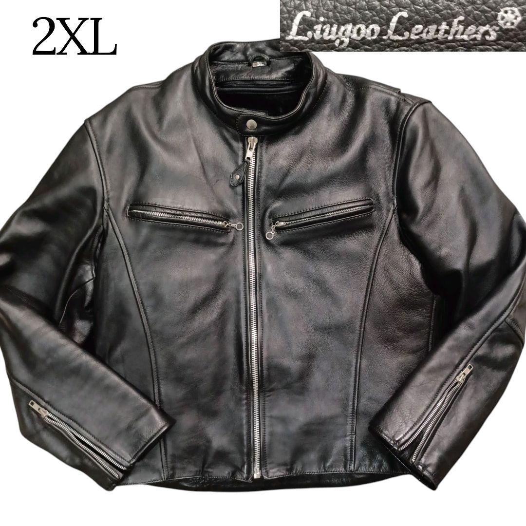 2XL✨Liugoo Leathers ボアライナー付 サイドジップ ライダース