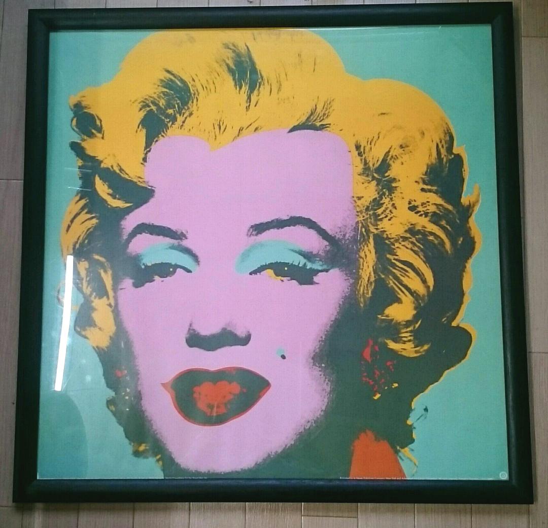 アンディ・ウォーホル マリリンモンロー ポスター 65×65㎝ 額付き