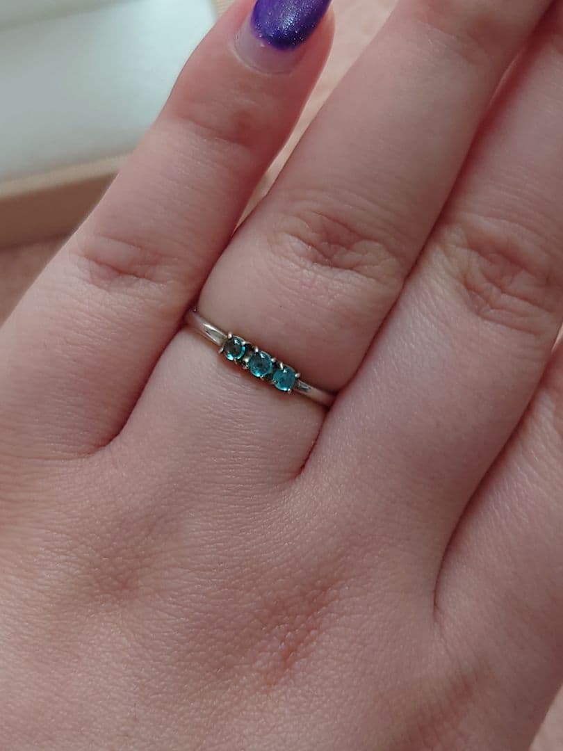 パライバトルマリン　シルバー　リング