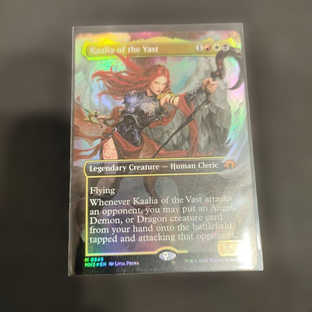 MTG　巨大なるカーリア　拡張Foil　Foil　ボーダーレス　英語