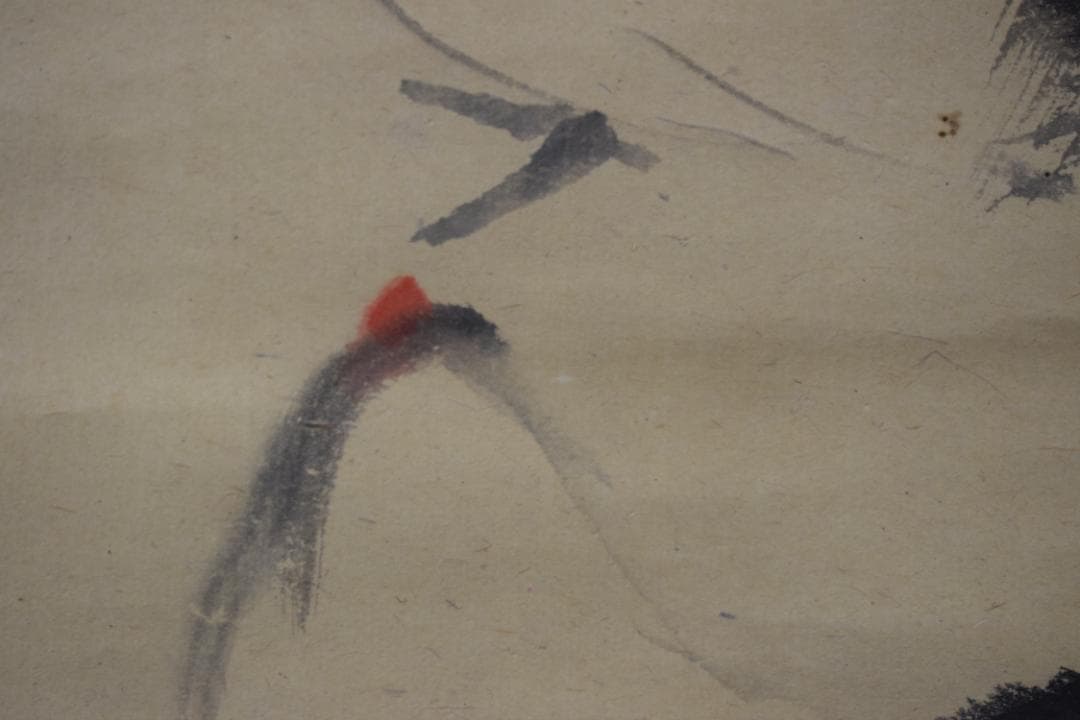 【真作】森月城/双鶏之図/チャボ図/ニワトリ/掛軸☆宝船☆Y-918　JM