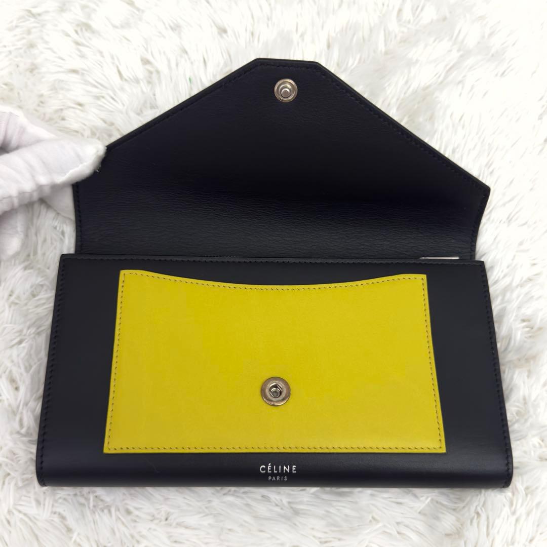 新品級✨CELINE セリーヌ トライフォールド 三つ折り 財布 ブラック