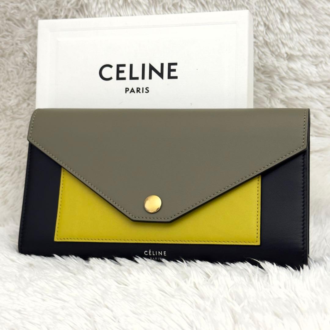 新品級✨CELINE セリーヌ トライフォールド 三つ折り 財布 ブラック