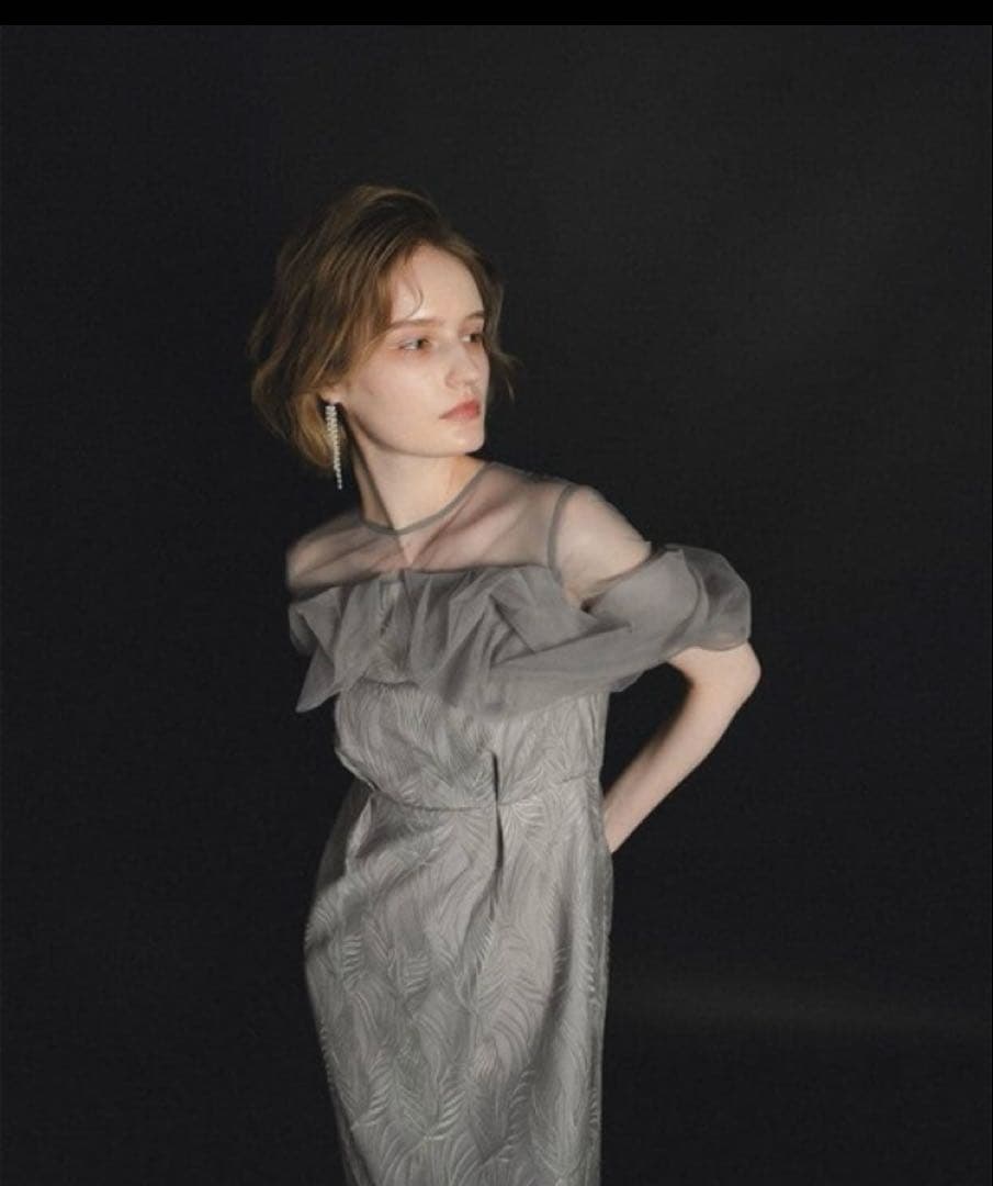 et.UNiVER Tornade pencil dress グレー