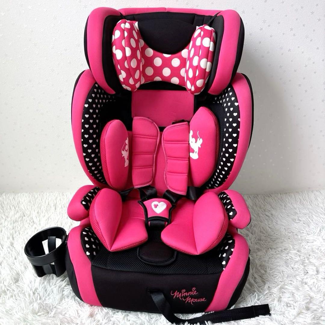 極美品✨【廃盤】HG ミニーマウス チャイルドシート 限定モデル 西松屋　ピンク