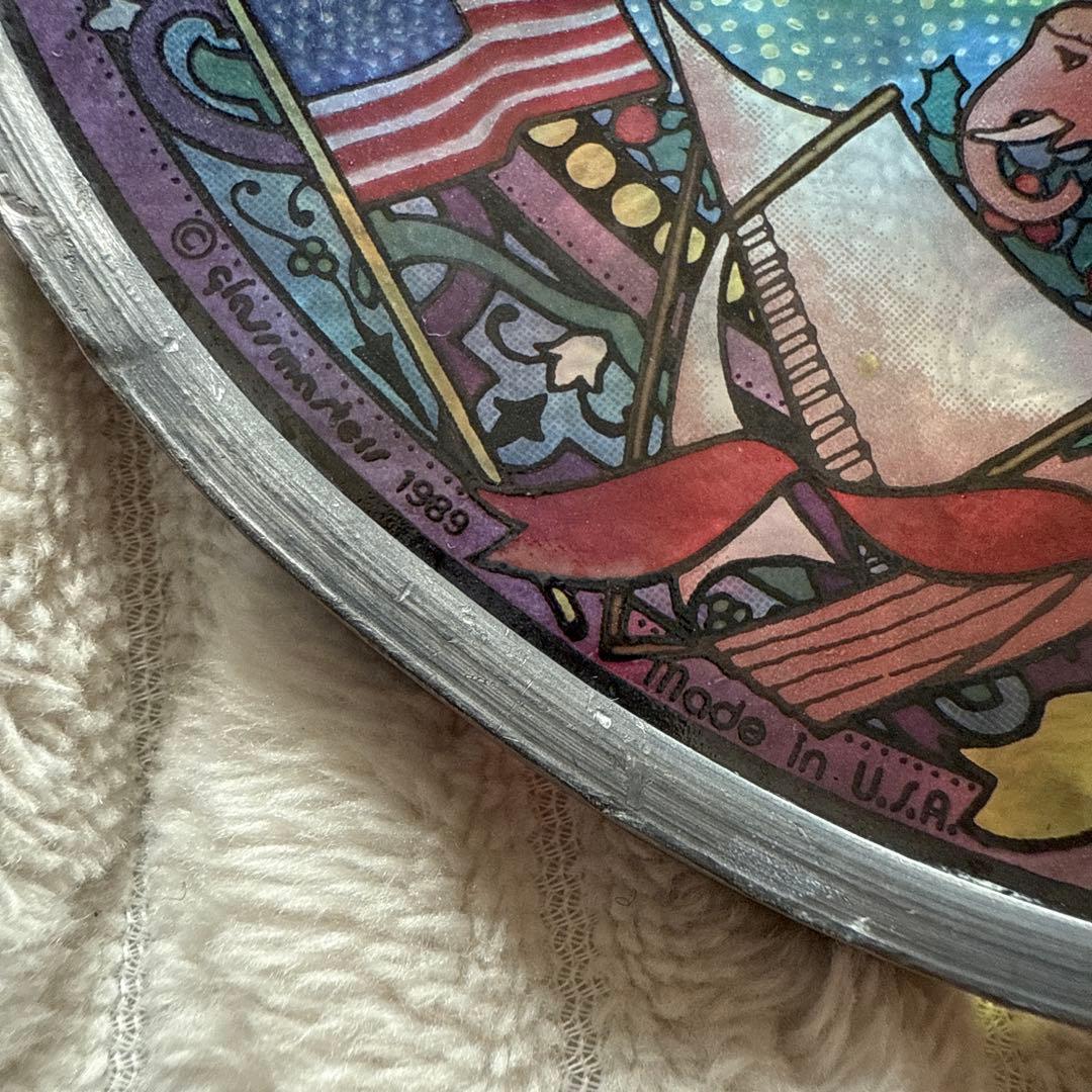 アメリカ ステンドグラスChristmas1989クリスマス グラスマスターズ社