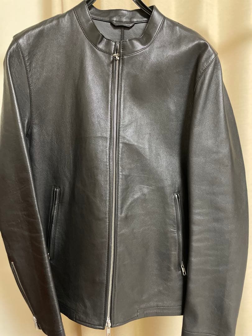 JOURNAL STANDARD ブラックレザーシングルライダースジャケット