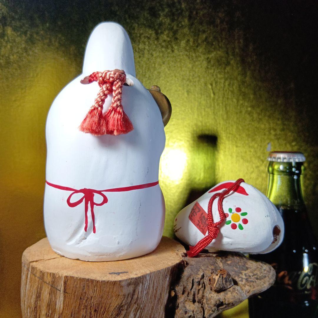 ウサギの置物 陶器製 インテリア