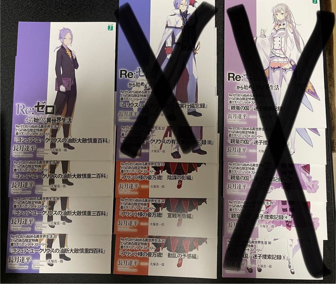 け*い様 リゼロ Re:ゼロから始める異世界生活 特典 リーフレット 23冊 と