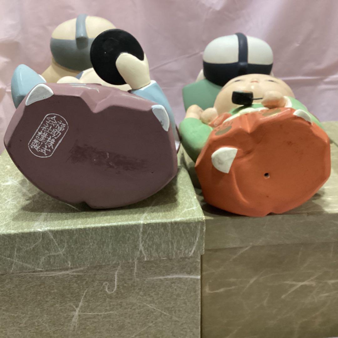 福助人形　ノベルティ　非売品　縁起物　干支　伝統工芸品　陶器製日本人形 7体