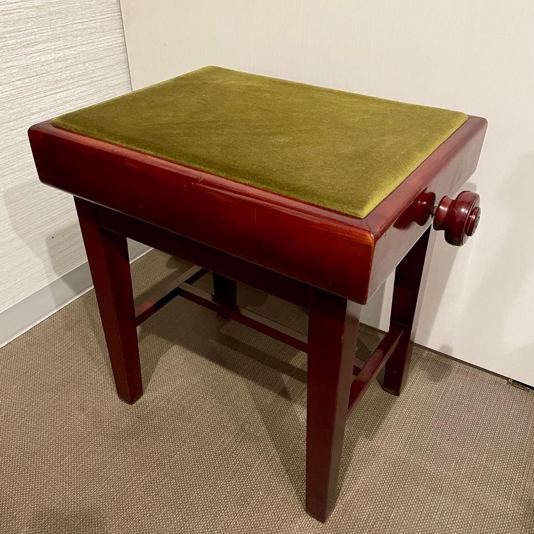 【手渡し限定】ディスカチャーチ ピアノ椅子 高低自在椅子 緑 茶 イタリア製