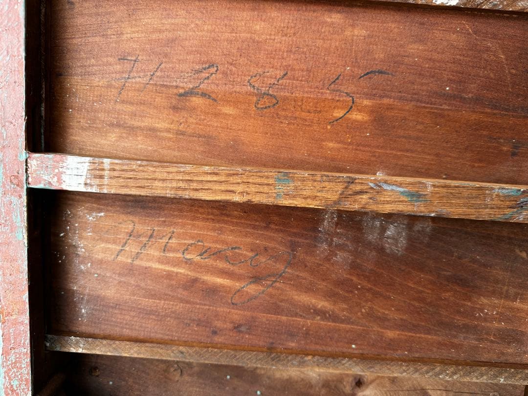 フランスアンティーク木製テーブル 引き出し付き/作業台/1人用/デスク/机