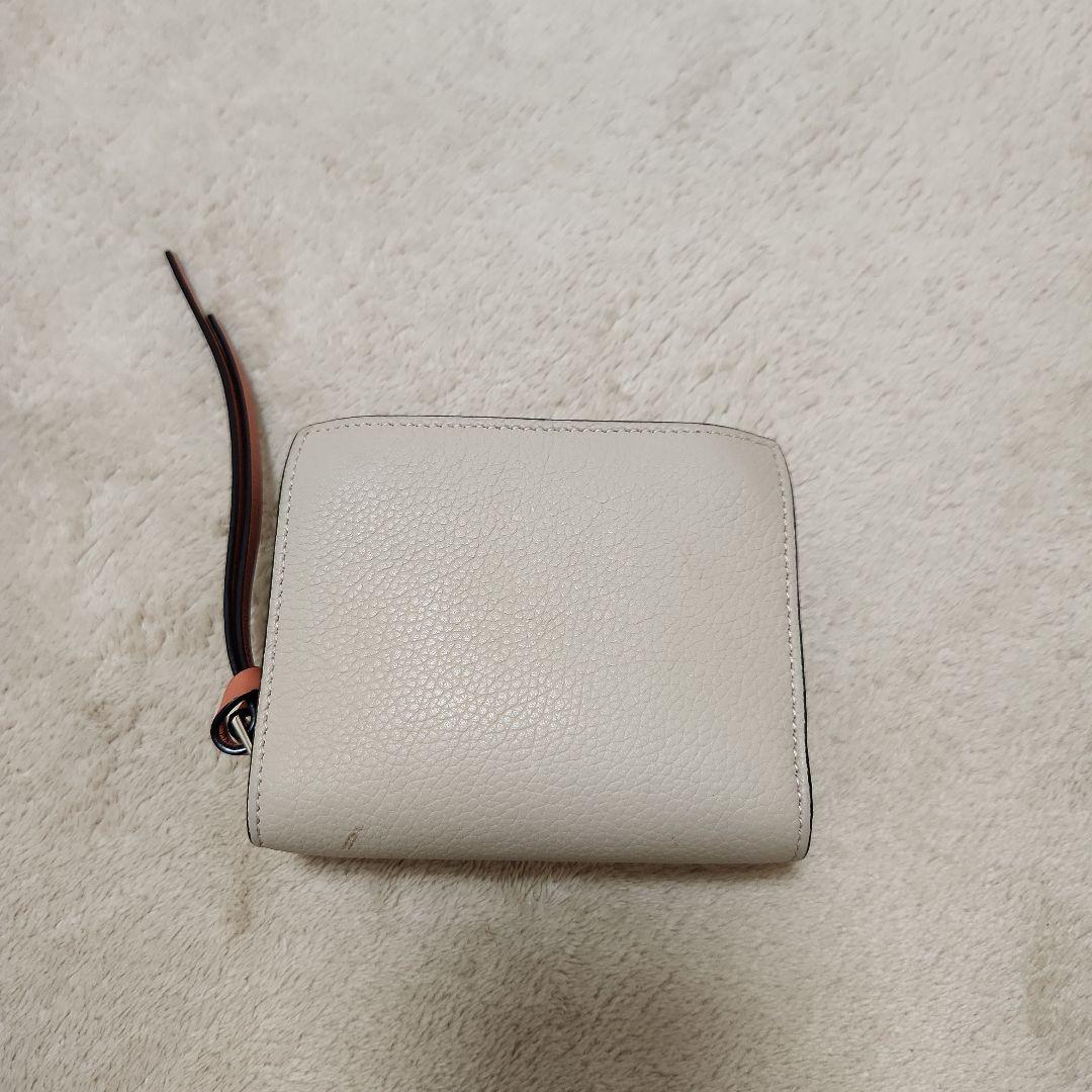 LOEWE アナグラム 二つ折り財布 ベージュ×ピンク コンパクトウォレット