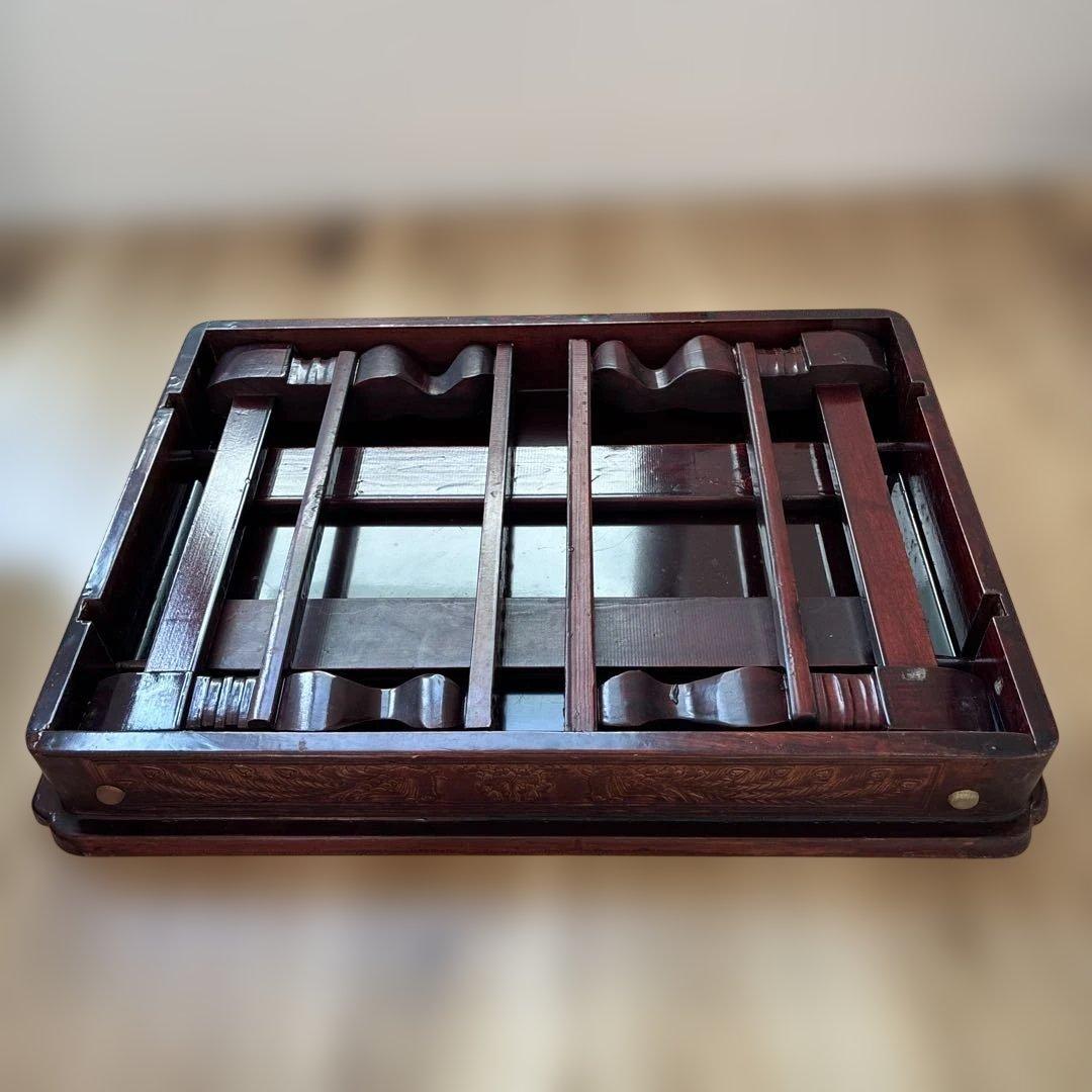 希少　折り畳み式 螺鈿細工 ローテーブル 和家具 伝統工芸　送料込