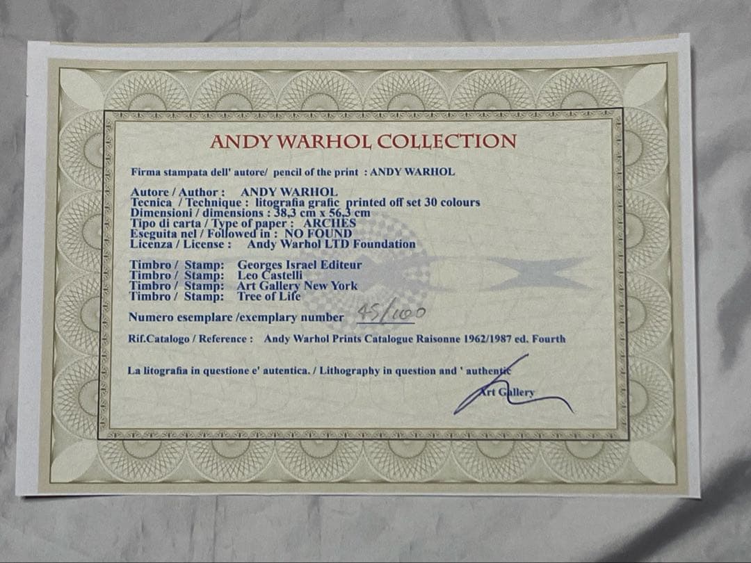 T*N様 限定100枚 アート品 （模写）アンディ・ウォーホル ミッキーマウス【