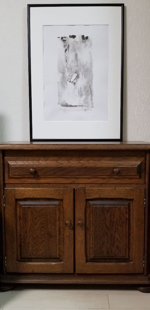 モノクロ絵画　抽象画　アート　インテリア　モデルルーム