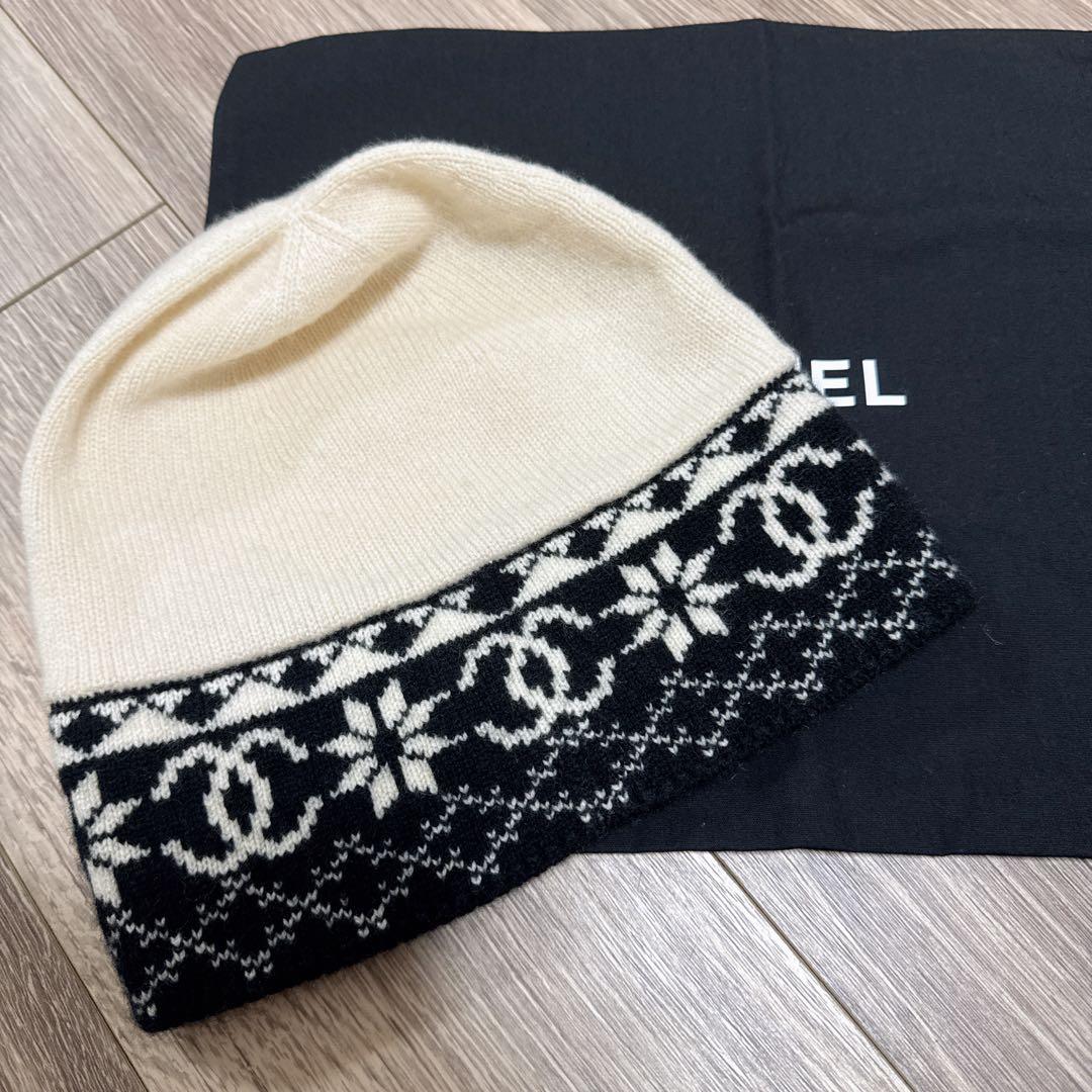 CHANEL ニット帽 カシミア　シャネル　帽子