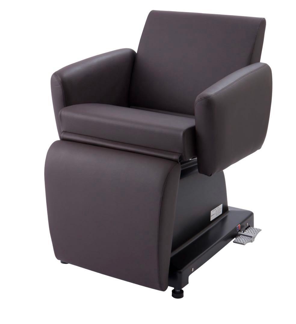 電動シャンプーチェア　ビューティーガレージ　ダークブラウン