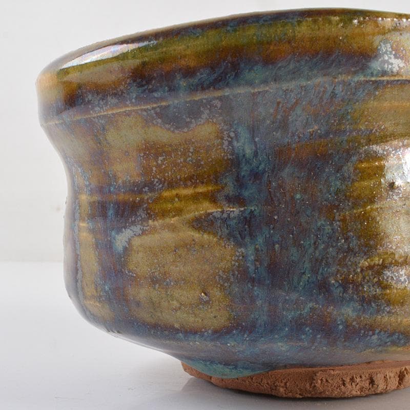 茶道具　織部焼　沓形茶碗　時代箱　V　R6456