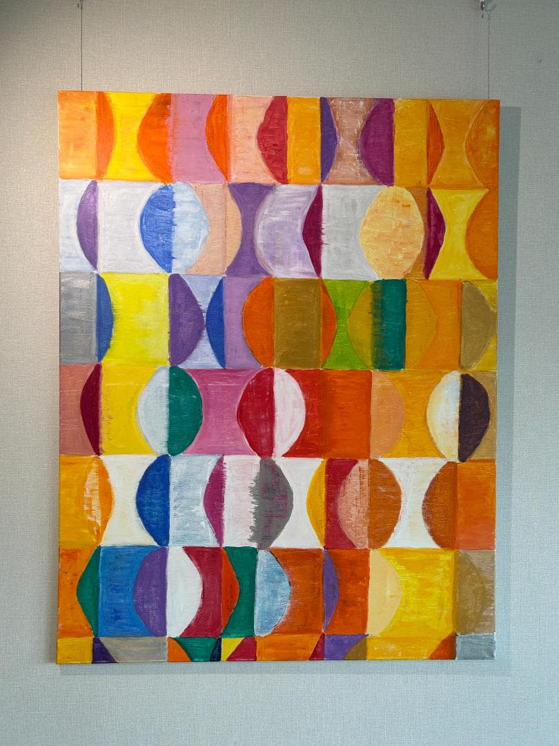 インテリアアート原画 1枚のみ縦116.7cmx横91cm 壁掛 画鋲OK.軽量